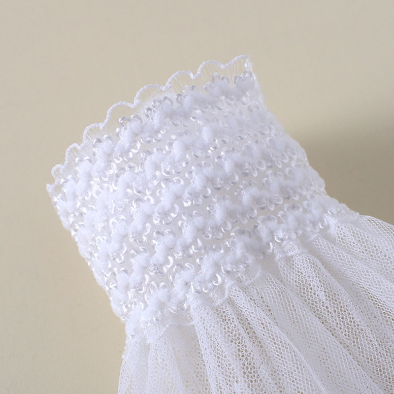 1 Cặp Áo Kiểu Tay Loe Giả Hai Lớp Phối Ren Phong Cách Hàn Quốc Thời Trang Cho Nữ