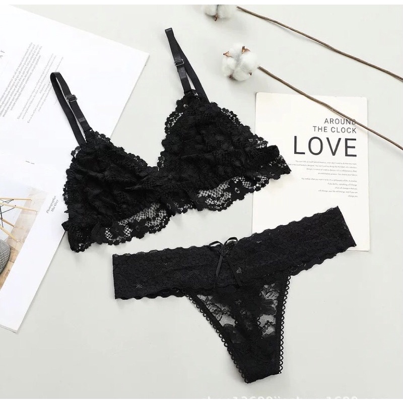 Set nội y ren mỏng không gọng, không mút quyến rũ gợi cảm