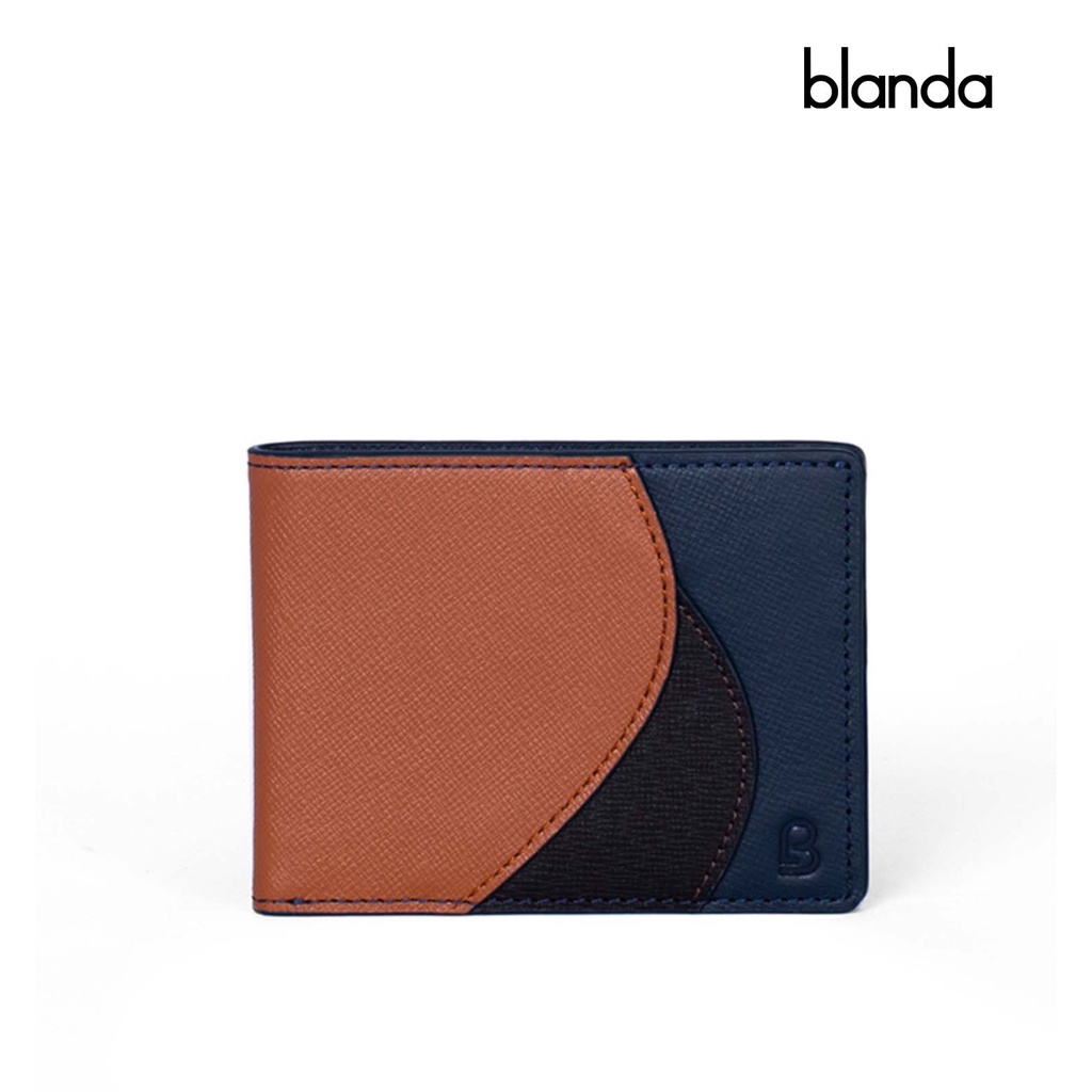 Ví nam Blanda size nhỏ da bò gân Saffiano nhập khẩu từ Ý 7VNDP56