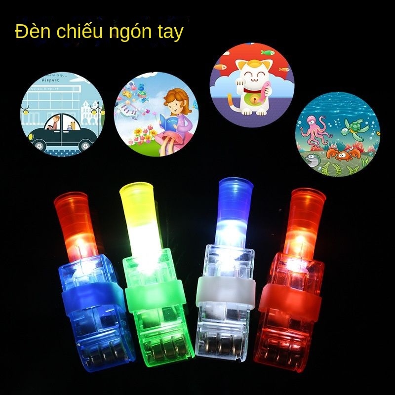 Nhẫn Đèn LED Chiếu Hình Hoạt Hình Cho Bé
