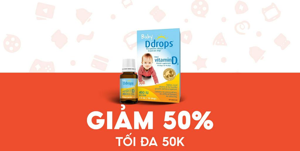 - HANZO MART - Giảm 50K cho Thuốc nhỏ Baby Ddrops Vitamin D3