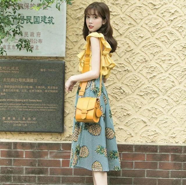 Sét áo đũi cánh tiên + chân váy dứa