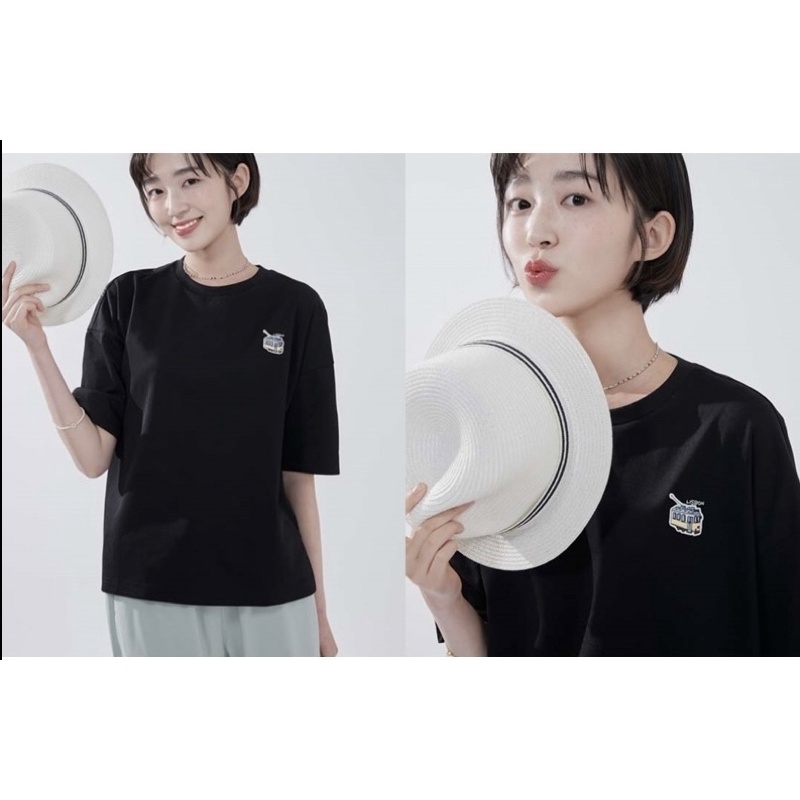 Áo phông thêu hoạ tiết unisex Hàn Quốc chính hãng