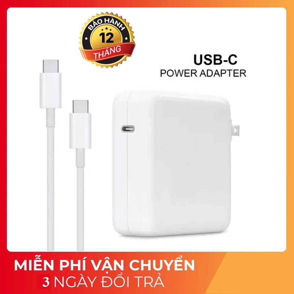 Sạc MacB00K  Type C 29W / 61W / 87W - dùng cho Mác  2016 2017 2018 2019 2020 bảo hành 12 tháng