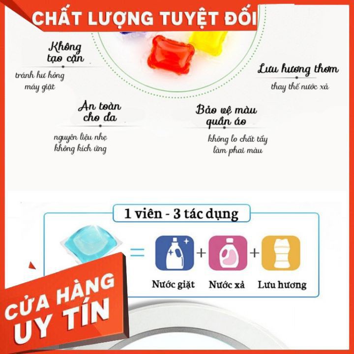 Viên Giặt Xả Quần Áo 2in1 Hộp 30 Viên