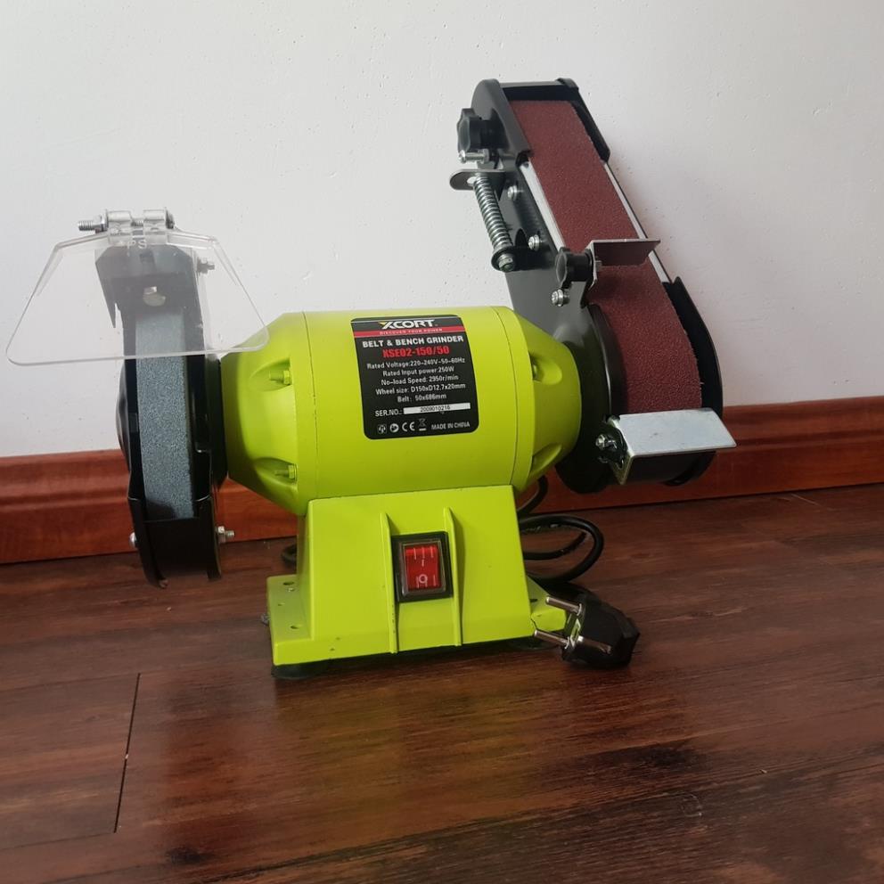 Máy mài giáp dây kèm mài đá 250W Sử dụng mài dao mài kim loại kích thước nhám 50x686 mm