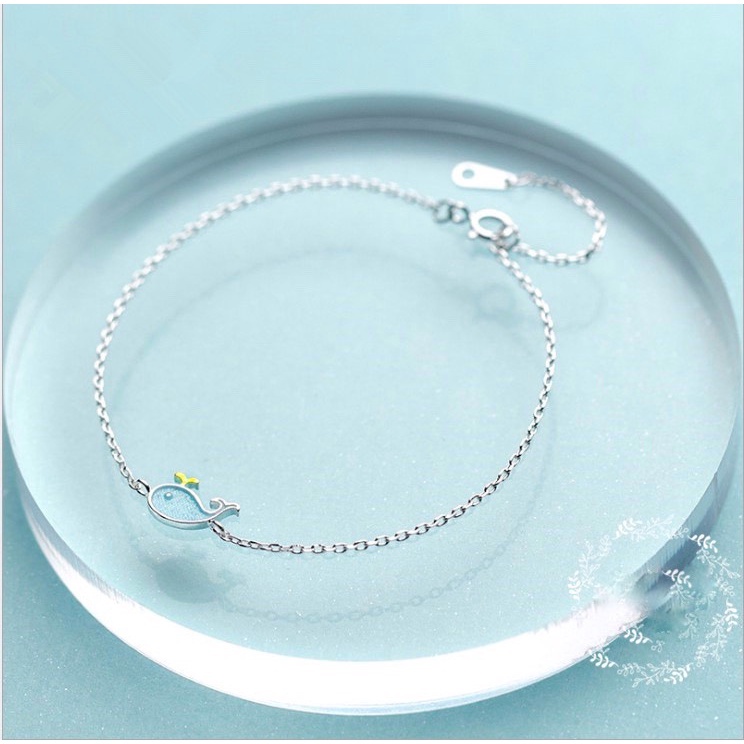 Vòng tay bạc nữ 925 hình cá voi xinh xắn Lavesta SIL06