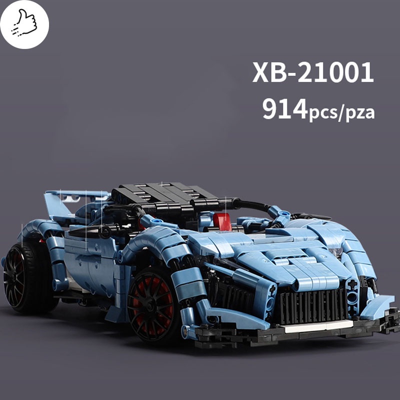 Đồ Chơi Lắp Ráp Kiểu LEGO TECHNIC Siêu Xe Lykan Hypersport Điều Khiển Từ Xa RC Model XB21001-XB21002 Với 900+ Mảnh Ghép