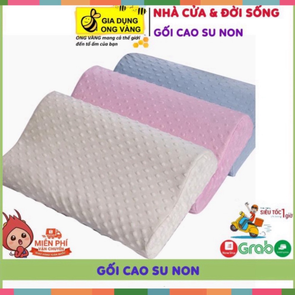 Gối Cao Su Non ZaZa Cao Cấp - Gối Cao Su Chông Ngáy Ngủ, Mềm Mại Cho Giấc Ngủ Êm Ái kích thước 50cm - 30cm freeship
