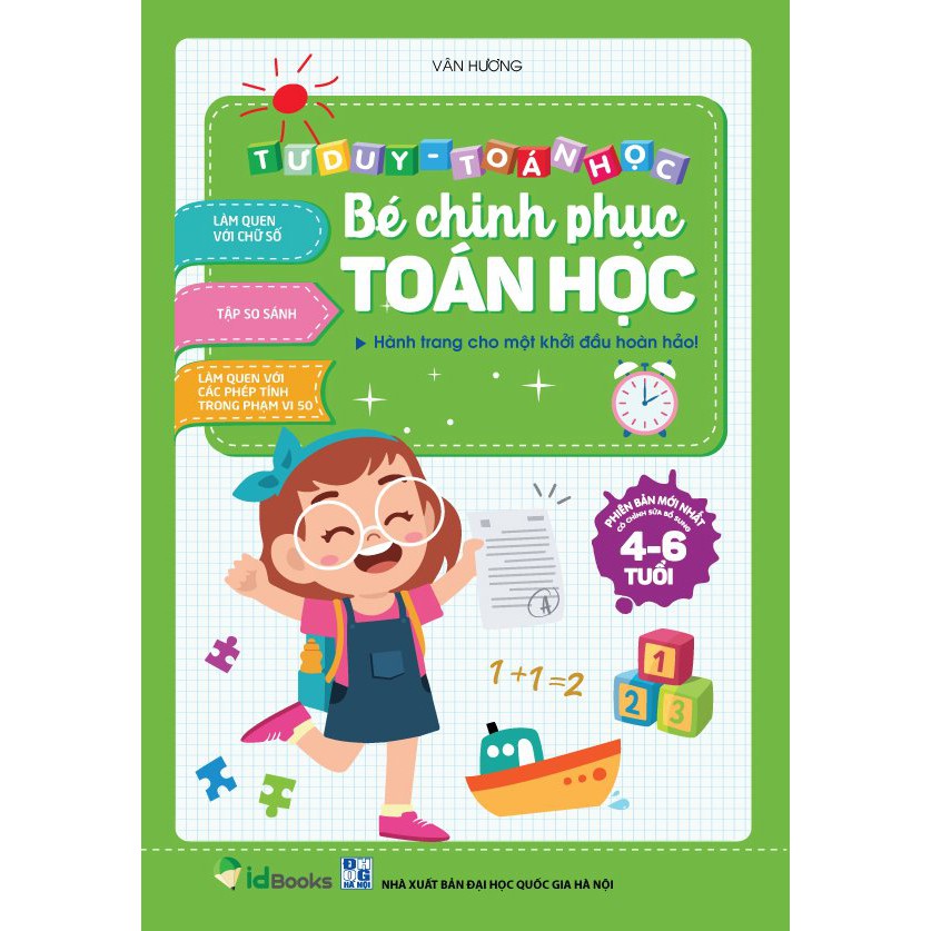 Sách - Tư duy Toán học - BÉ CHINH PHỤC TOÁN HỌC 4-6 tuổi - Phiên bản mới nhất - 100 trang