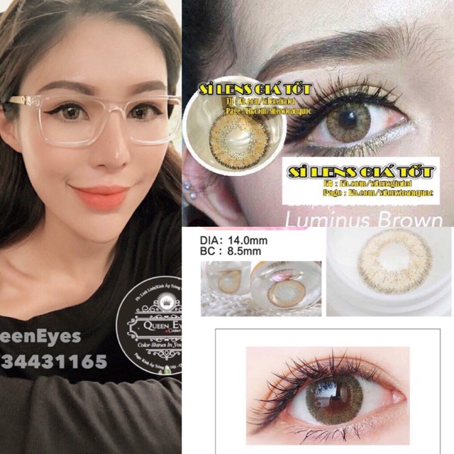 Kính áp tròng thái lan- các mẫu nâu tây sáng