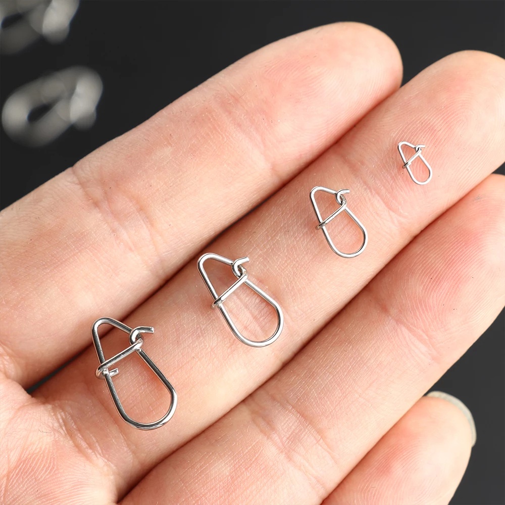 Set 100 Phụ Kiện Vòng Nối Mồi Câu Cá Bằng Thép Không Gỉ