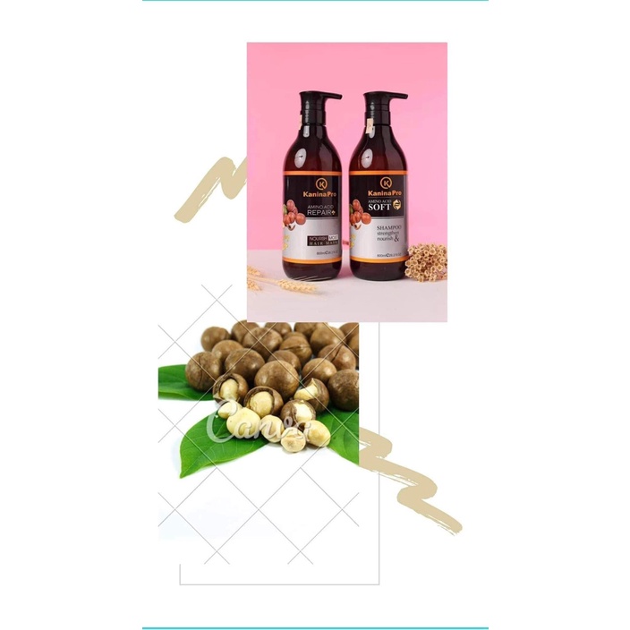 Dầu gội cặp KANINA PRO oganic siêu mềm mượt siêu phục hồi ngăn rụng tóc - myphamvananh