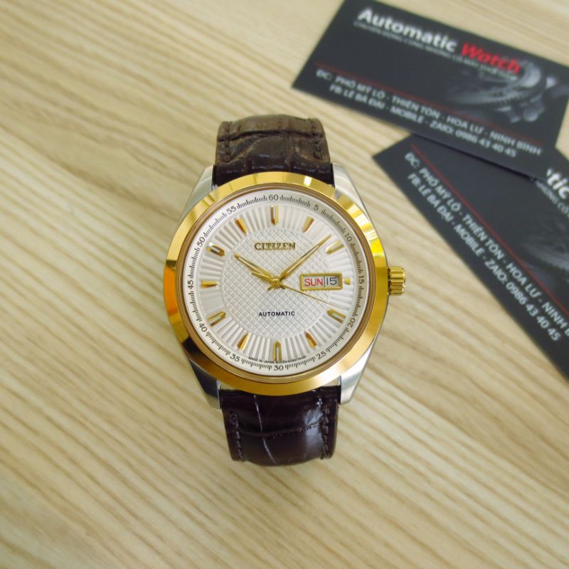 Đồng hồ cơ nam CITIZEN nhật bãi xịn máy cơ Automatic - tự động nạp cót