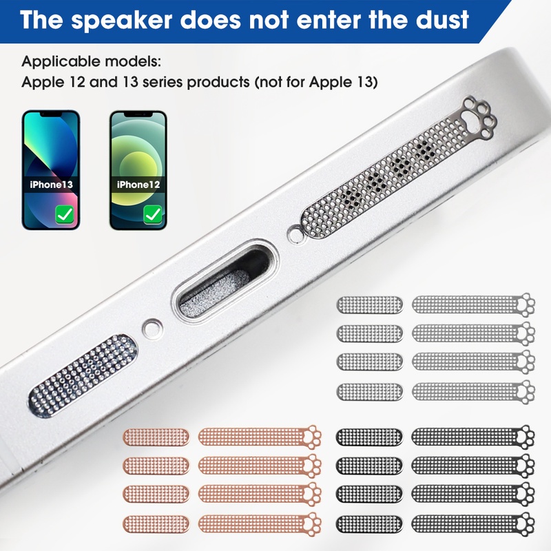Bộ 4/8 Miếng Dán Bằng Kim Loại Siêu Mỏng Bảo Vệ Loa Cho IPad  Android Phone/Điện Thoại