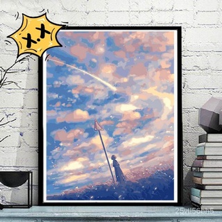 Tranh Sơn Dầu Số Hóa Phong Mẫu Hot Cô gái xinh đẹp anime- Tranh Tô Màu Theo Số