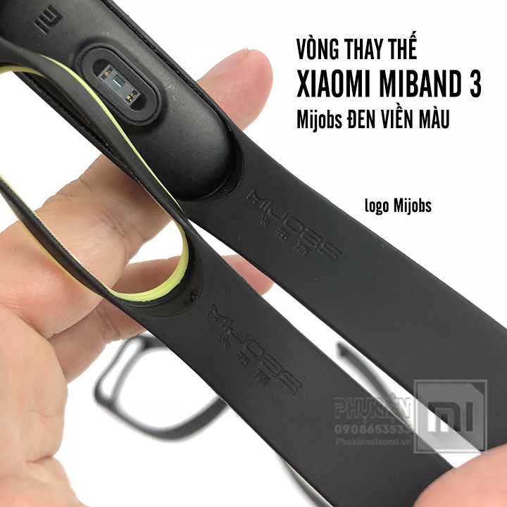 dây thay thế cho Xiaomi Miband 3 / MIband 4 Mijobs viền màu (không kèm Miband 3 / 4)