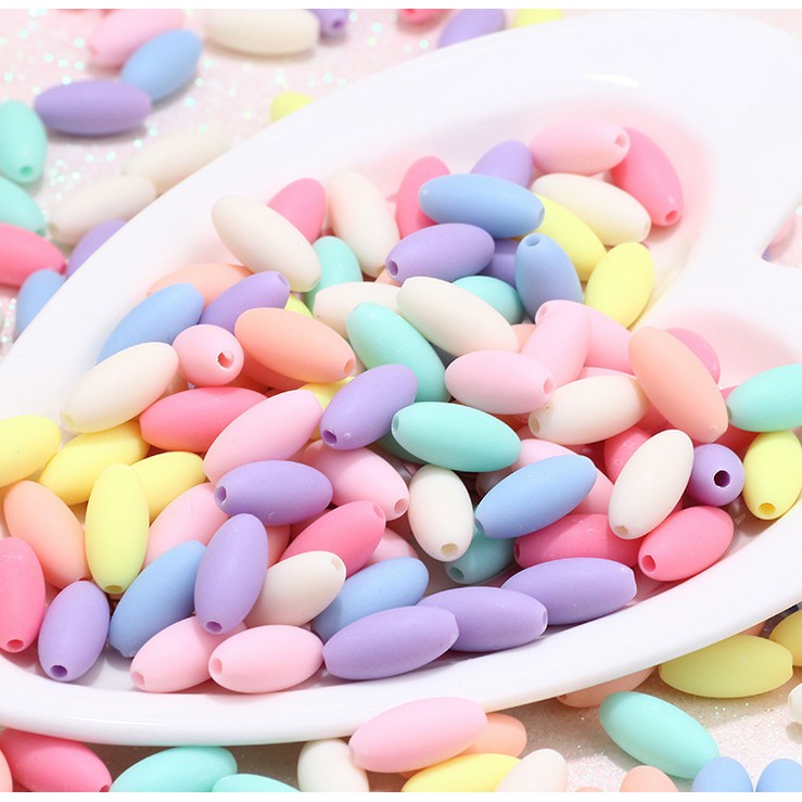 Set 30 hạt xâu làm trang sức nhiều màu sắc 15MM