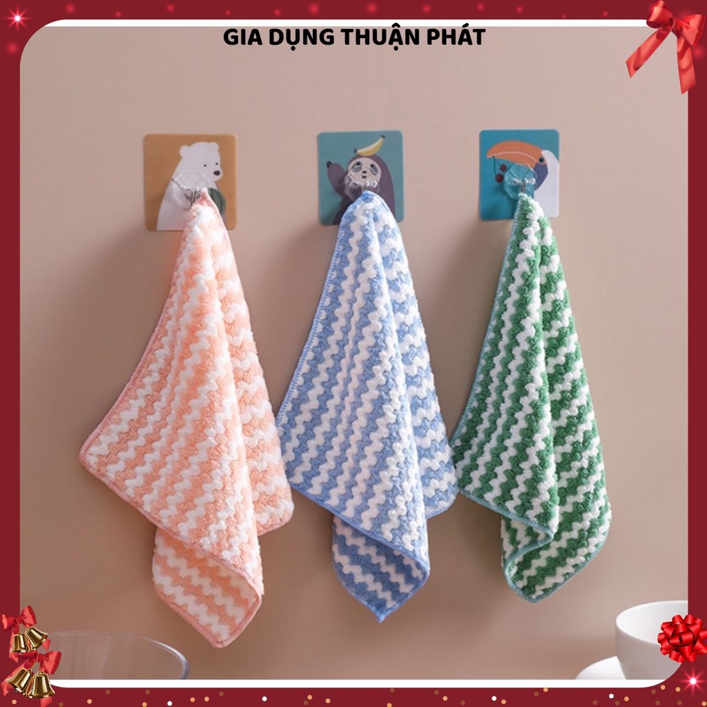 Khăn lau nhà bếp đa năng, 25 x 25cm, Khăn lau ô tô xe hơi lau bếp lau kính lau tay hút và thấm nước tốt, để lau nhà bếp