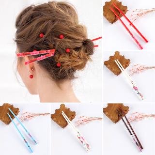 WAY2TOP Kẹp Tóc Nữ Dụng Cụ Tạo Kiểu Chạm Khắc Tay Chăm Sóc Tóc Đũa Phong Cách Retro