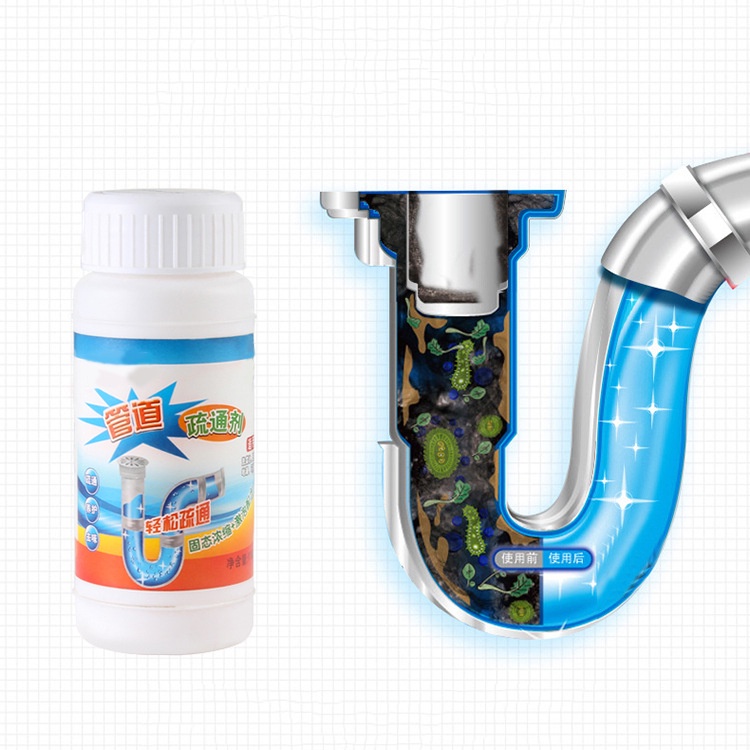 Bột thông tắc cống, bồn rửa bát, bồn cầu gói 48gram