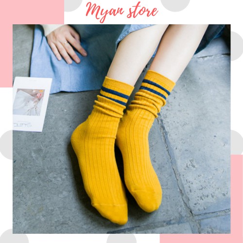 Tất nam nữ cổ cao, tất hot trend cao cấp - Myan store