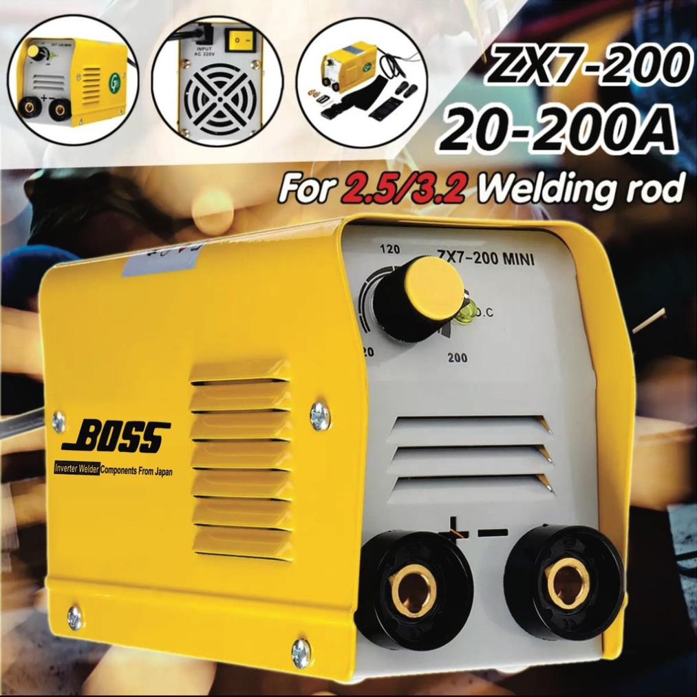 Máy hàn BOSS ZX7-200 mini, Tặng full bộ kiện dây hàn và kính hàn, máy hàn điện tử Boss 200a - 𝑽𝒊𝒆𝒕𝒔𝒖𝒏