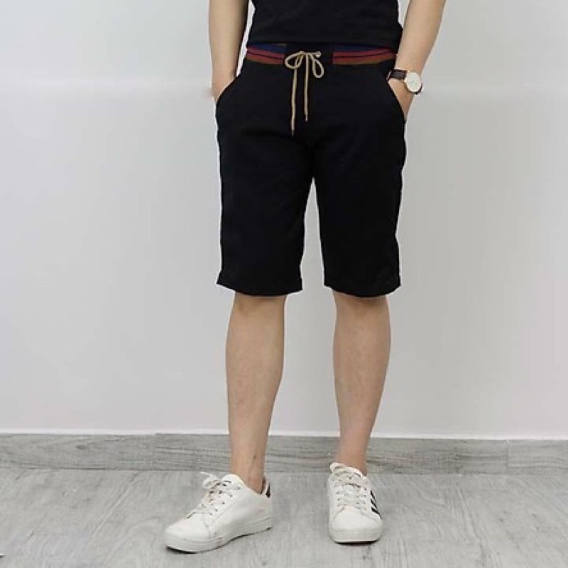 QUẦN SHORT KAKI LƯNG THUN NAM