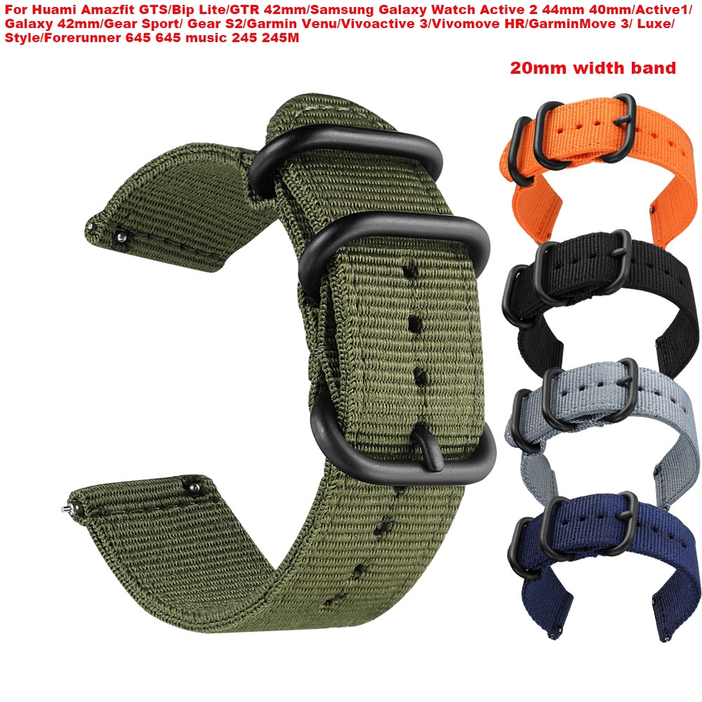 Dây đeo đồng hồ bằng nylon cho đồng hồ thông minh huami amazfit gts / bip lite / gtr 42mm 20mm