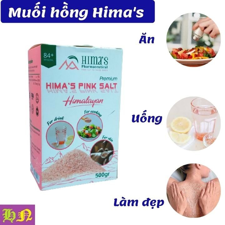 Muối hồng Himalayan hộp 500g - dạng nhuyễn - sử dụng ăn- uống - làm đẹp - HN.Store115