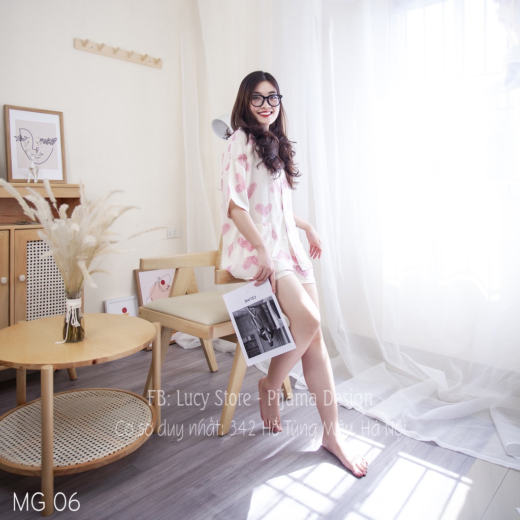 Đồ Ngủ Bò Sữa Nữ - Đồ Bộ Mặc Nhà Nữ Tay Cộc Quần Đùi, Sang Đẹp, Dễ Thương, Quần Áo Ngủ Cao Cấp LUCY | BigBuy360 - bigbuy360.vn