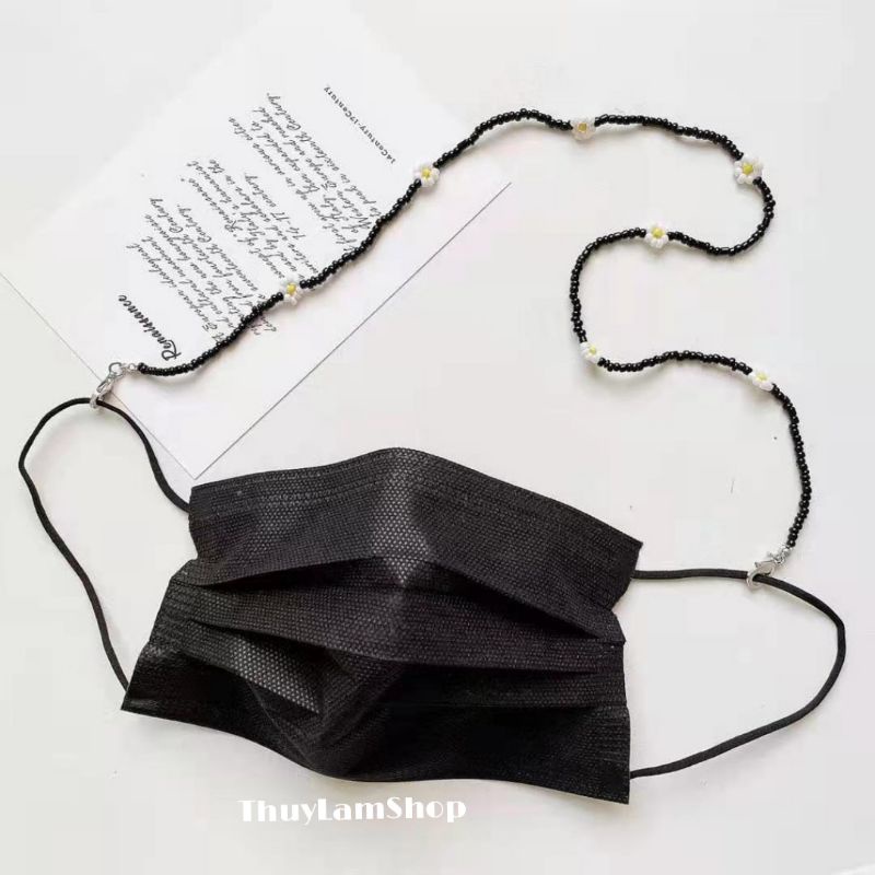 Dây đeo trang trí khẩu trang/mắt kính chống trượt rơi hình bông hoa tiện lơi thời trang