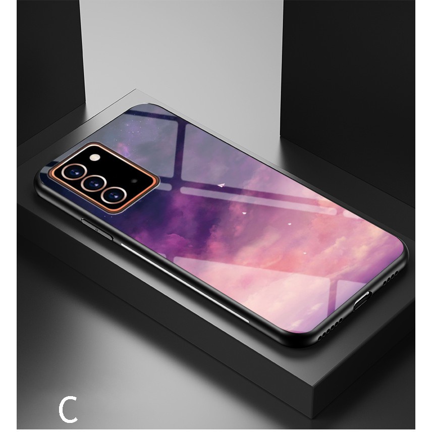 Ốp Kính Cường Lực Viền Silicone Mềm Cho Samsung Galaxy Note 20 Ultra 5G