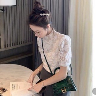 áo ren 2 lớp cổ cao tiểu thư sang chảnh tqxk tay bồng libe kidosince pass đồ used bleubird hoivu petbychang sustore nut