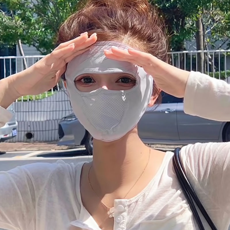 Khẩu Trang Chống Nắng Bảo Vệ Toàn Diện Bằng Lụa Mát Thời Trang Mùa Hè Dành Cho Nữ