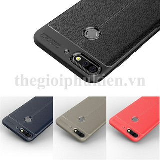 Ốp lưng Huawei Y7 Pro 2018 silicon giả da, chống sốc Auto Focus