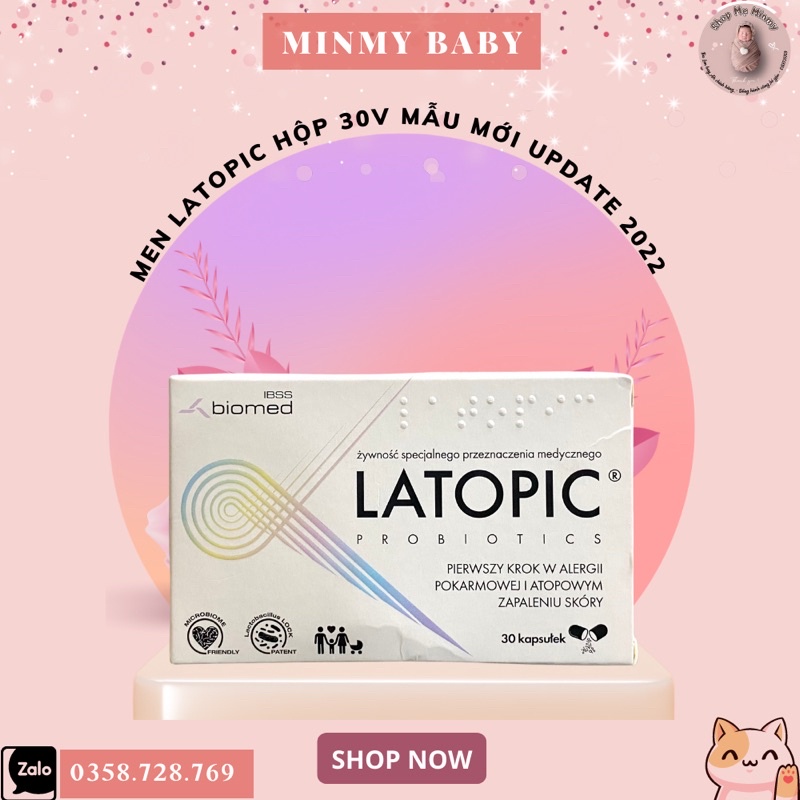 [Mẫu Mới Update 2022] MEN VI SINH LATOPIC - THỰC PHẨM DINH DƯỠNG Y HỌC ( HỘP 30v-90v)