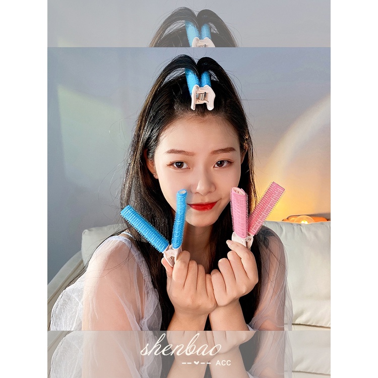 [Hàng mới về] 2 Kẹp cố định tóc mái không để lại vết tiện dụng tạo kiểu tóc bồng bềnh tự nhiên cho bạn gái