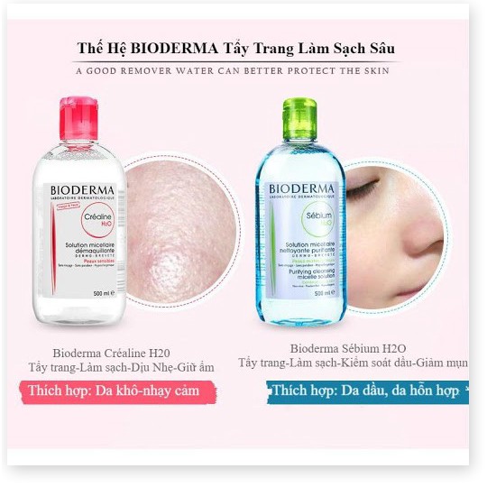 [Mã chiết khấu giảm giá mỹ phẩm sỉ chính hãng] Nước Tẩy Trang Bioderma Xanh Dành Cho Da Dầu Mụn Và Hỗn Hợp Thiên Dầu 500