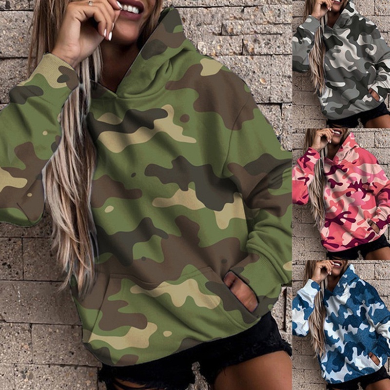Áo Hoodie DàI Tay HọA TiếT RằN Ri Cho Nữ