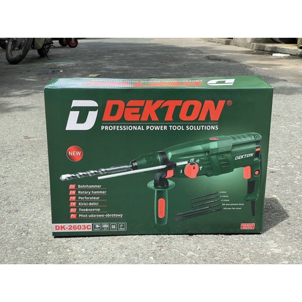 Máy khoan bê tông 3 chức năng DEKTON DK-2603C-Công xuất 1050w-bảo hành 6 tháng