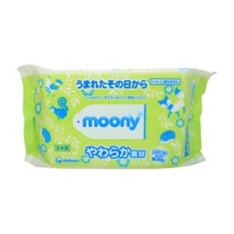 Gói giấy ướt Moony 80 miếng (Xanh)