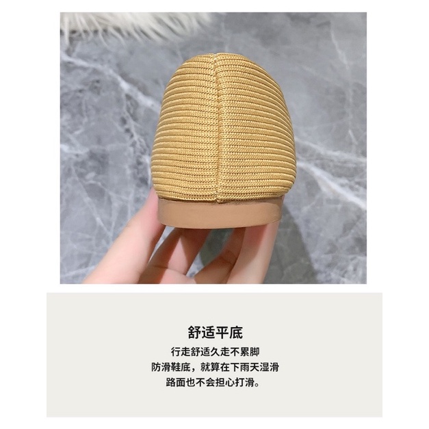 (Hàng có sẵn) Giày búp bê vải mũi nhọn chữ V BIG SIZE 35-43