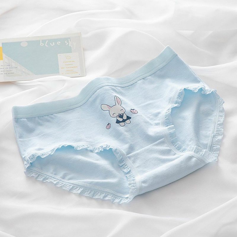 Quần Lót Nữ Cotton Hoạ Tiết Thỏ - Dâu Tây Dễ Thương Mã 8015
