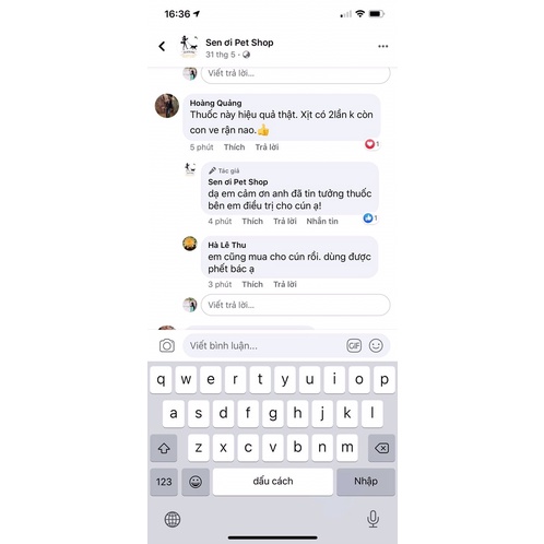 Nhỏ ve rận, bọ chét dành cho Chó Mèo