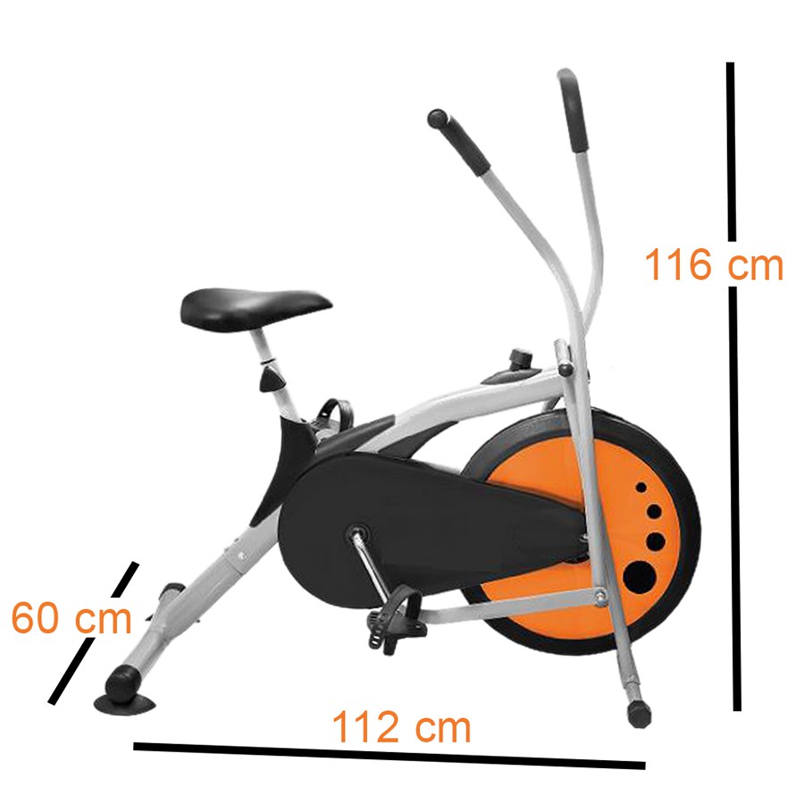 hàng trưng bày Xe đạp tập thể dục Airbike MK77 - Bánh đà màu cam