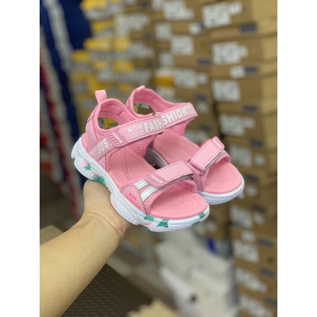 Sandal bé gái NHÍM SHOP dép quai hậu trẻ em 3 4 5 đến 12 tuổi đế Eva siêu nhẹ quai dán đi học thời trang và cá tính SG49