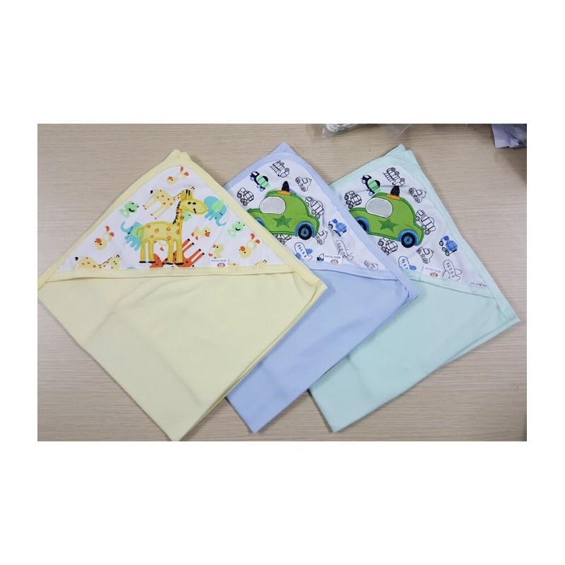 Chăn Ủ Cotton Có Mũ Cho Bé - Ủ cartet thái