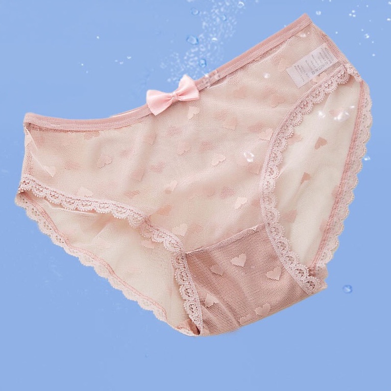 Quần Lót Ren Nữ Xuyên Thấu Đính Nơ Xinh Xắn Dễ Thương Chíp Nữ Ren Cao Cấp Mainia Shop