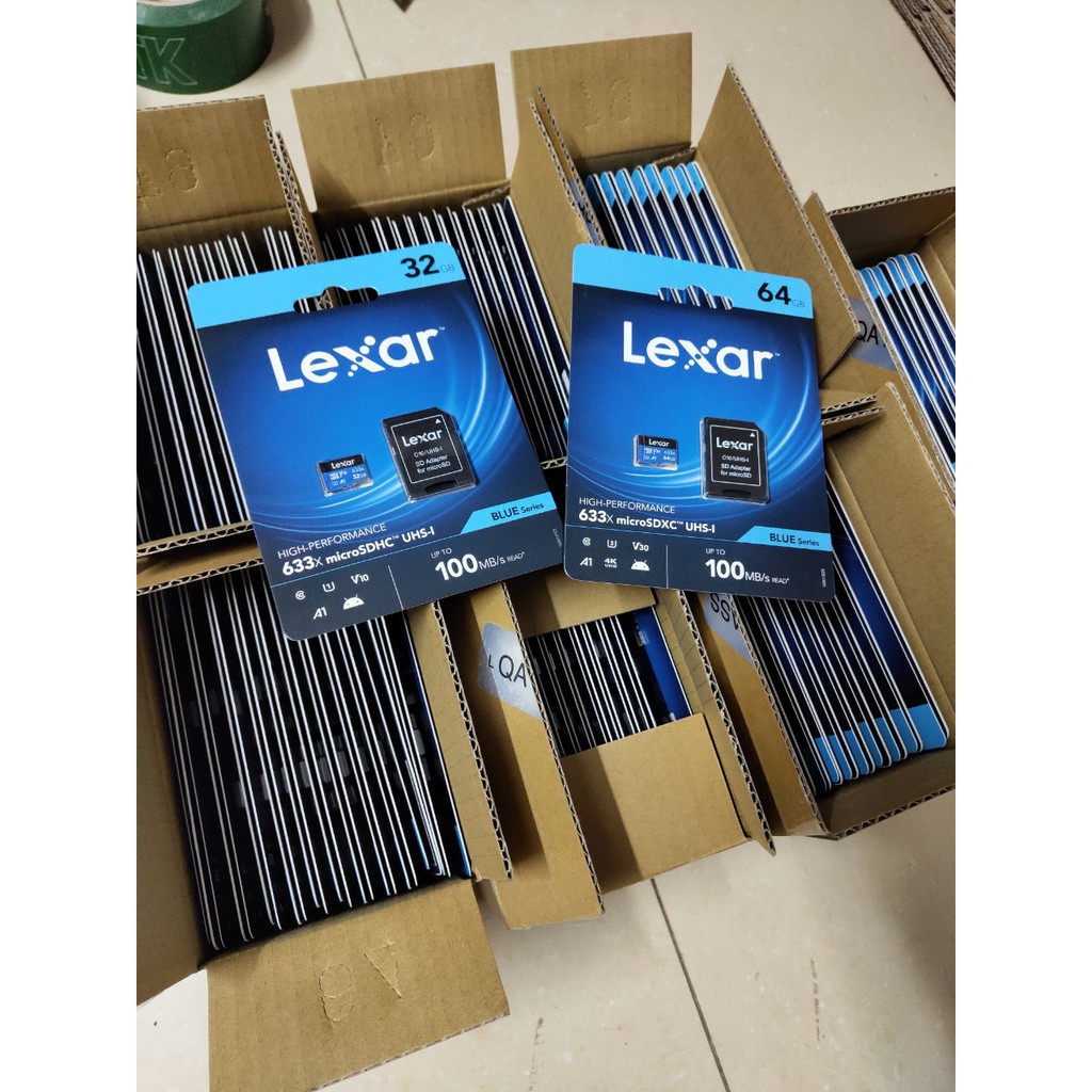 [Mã ELFLASH3 hoàn 10K xu đơn 20K] Thẻ nhớ Lexar 32Gb MicroSDHC UHS-I Class 10 U1 100MB/s